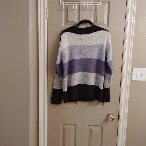 NWT SKOVHUUS STRIPED WOMEN'S CABLE KNIT SWEATER MADE IN ITALY - Picture 4 of 14